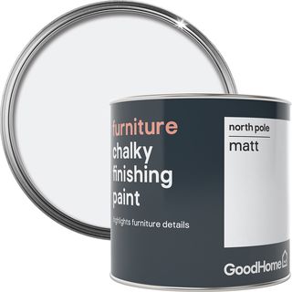 Chalky Effect Furniture Paint (North pole, Brilliant white) 