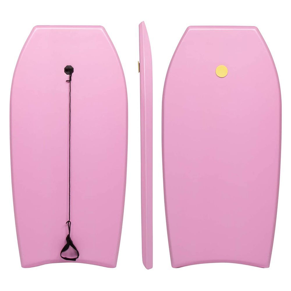 Hot Pink 41" Lightweight Super Bodyboard w/ Leash Surfing on Ocean Rivers Water 