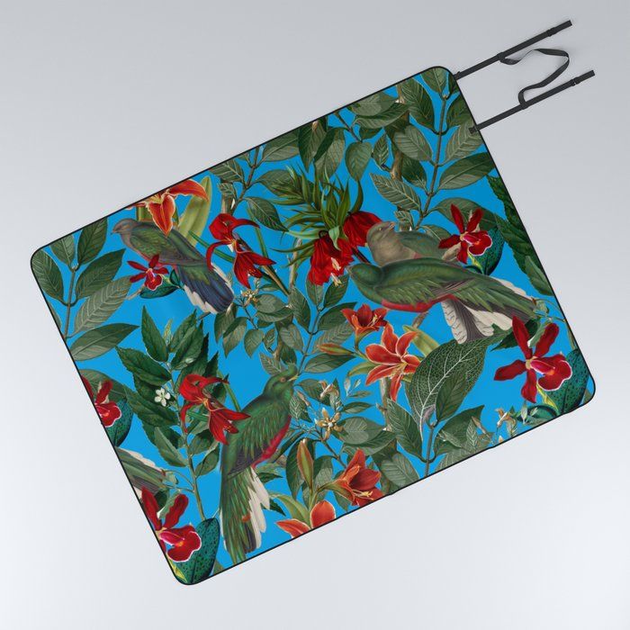 Orchid Jungle Picnic Blanket