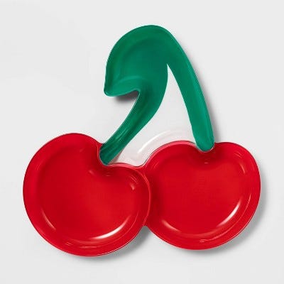 OTOTO Mon Cherry Measuring Spoons, Green/Red