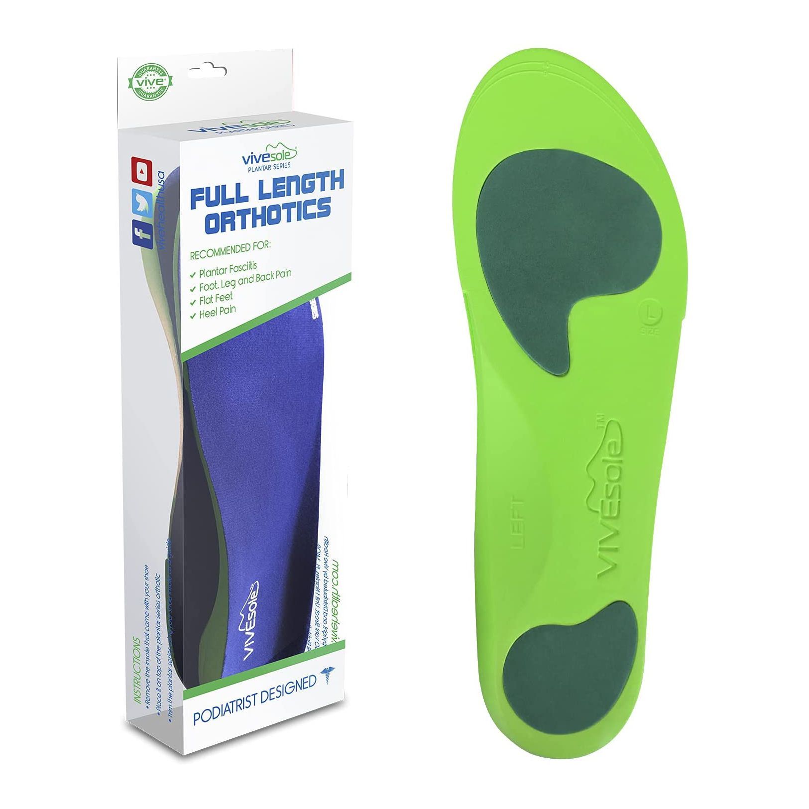 Plantar Fasciitis Feet Insoles Arch Supports Orthotics Inserts Relieve Flat Feet 