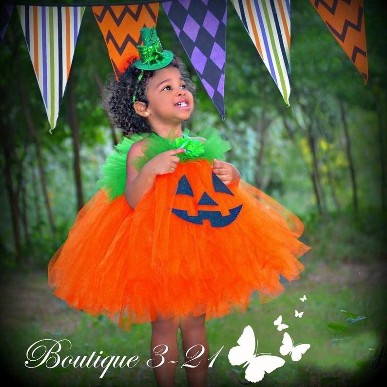 Neon Orange Green & Black Tutu Halloween 80s Fancy Dress Trick Or Treat Skirt 