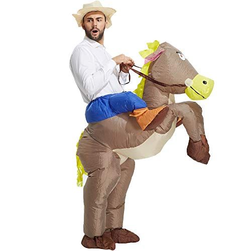 Inflatable Cowboy and Horse Costume