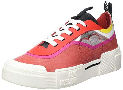 Love Moschino Sneakers New Tassel, Scarpe da Ginnastica Donna, Rosa, 40 EU