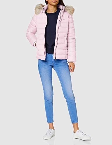 Tommy Jeans TJW Basic Hooded Down Jacket Giacca, Rosa Romantico, S Donna