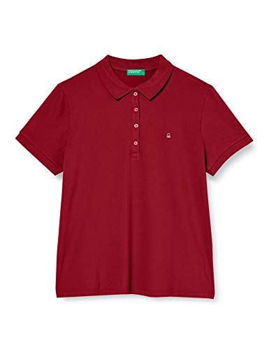 United Colors of Benetton 3WG9E3173 Polo, Beet Red 08M, S Donna