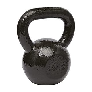 Amazon Basics Cast Iron Kettlebell with Enamel Finish, 45-Pound, Black Amazon Basics Cast Iron Kettlebell with Enamel Finish, 45-Pound, Black