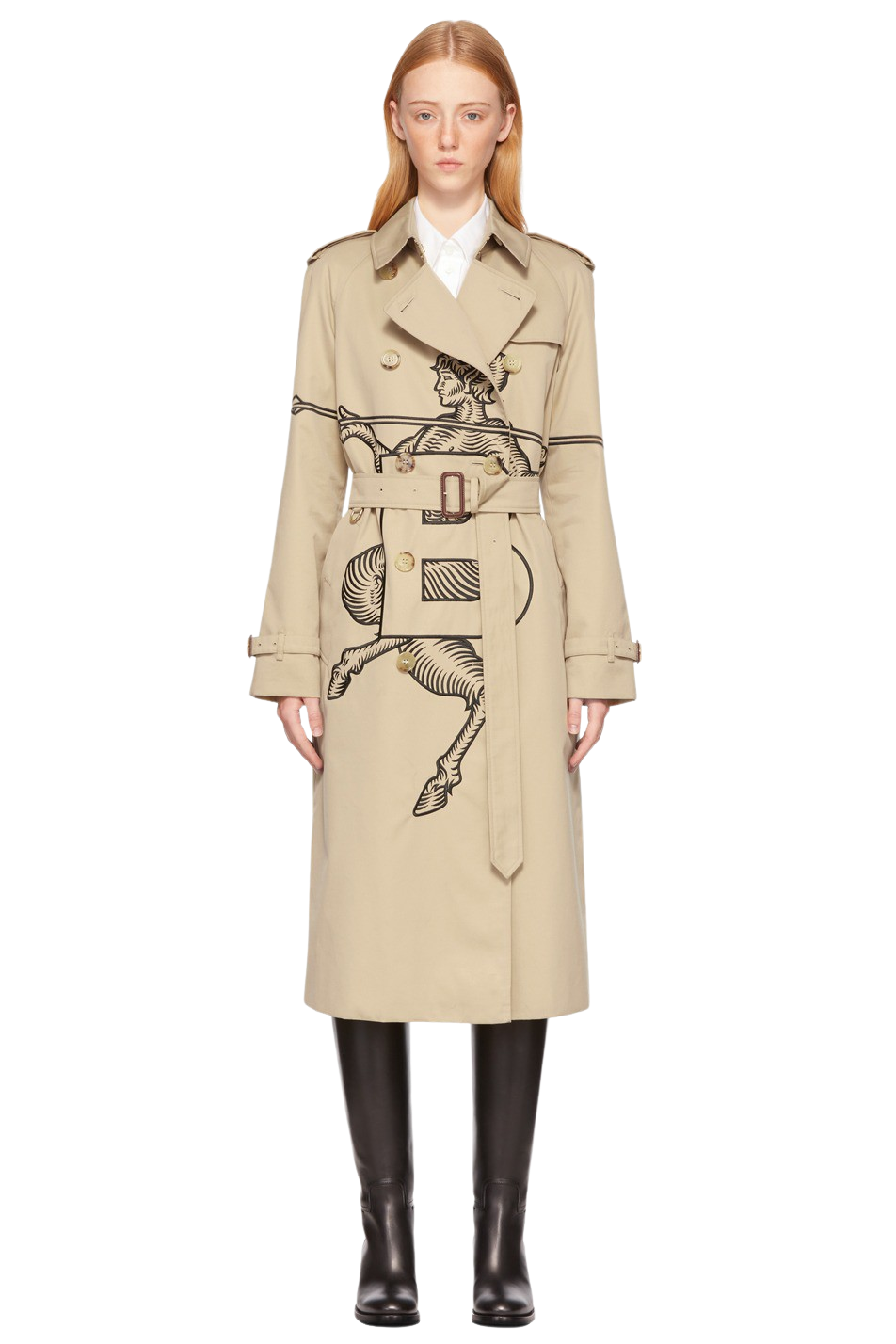 Mythycal Alphabet Embroidered Exploded Trench Coat
