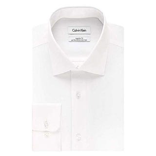Calvin Klein Regular Fit Non-Iron Herringbone Spread Collar Dress Shirt Calvin Klein Regular Fit Non-Iron Herringbone Spread Collar Dress Shirt