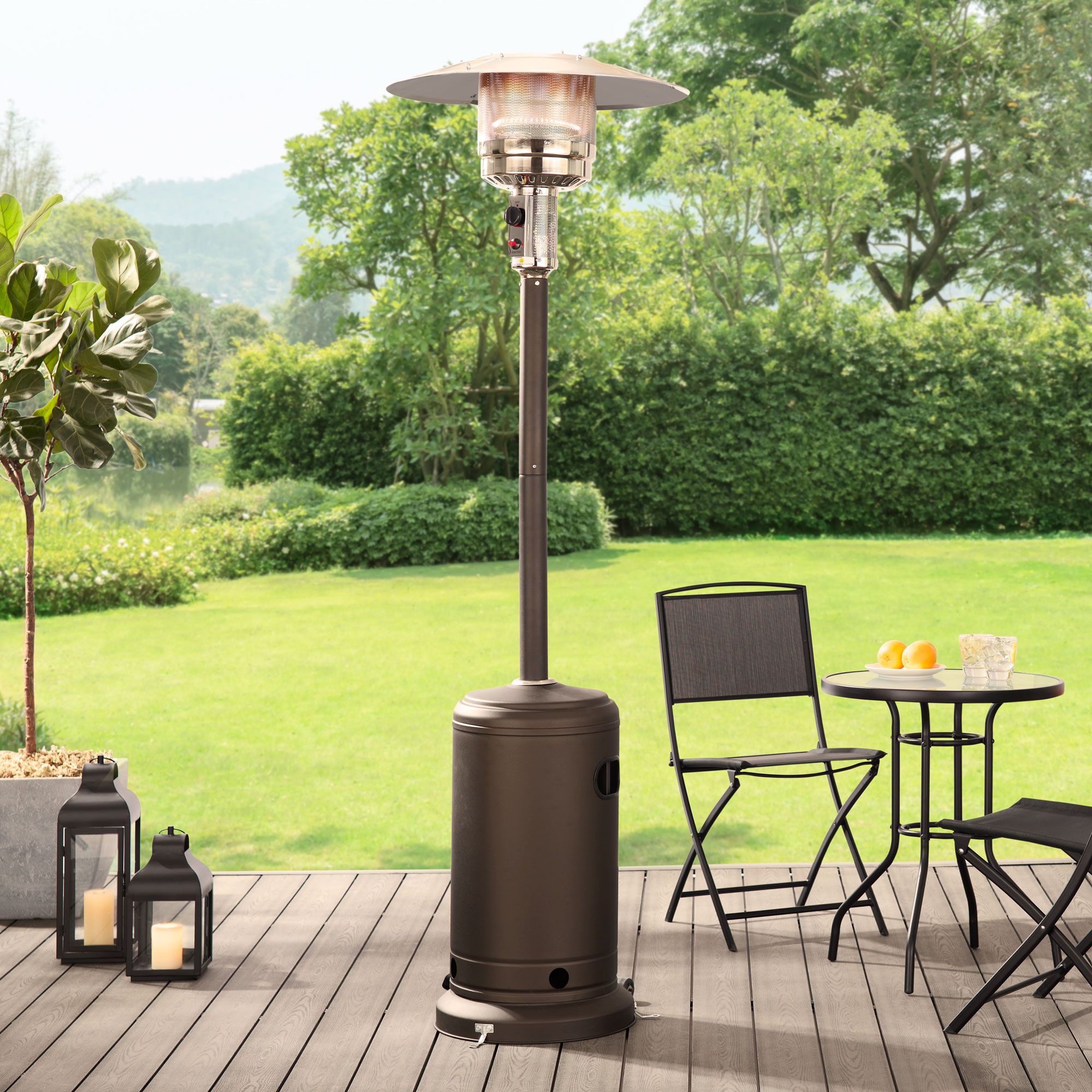 Tip-Over and Overheat Protection for Garage Dog House Outdoor/Indoor 3 Power Level Adjustable Patio Standing Heater Height Scalable 71-83 Standing Outdoor Heater 
