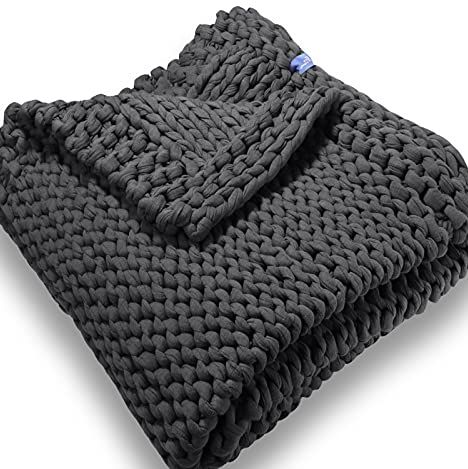 Handmade Chunky Knit Weighted Blanket 15 Pounds