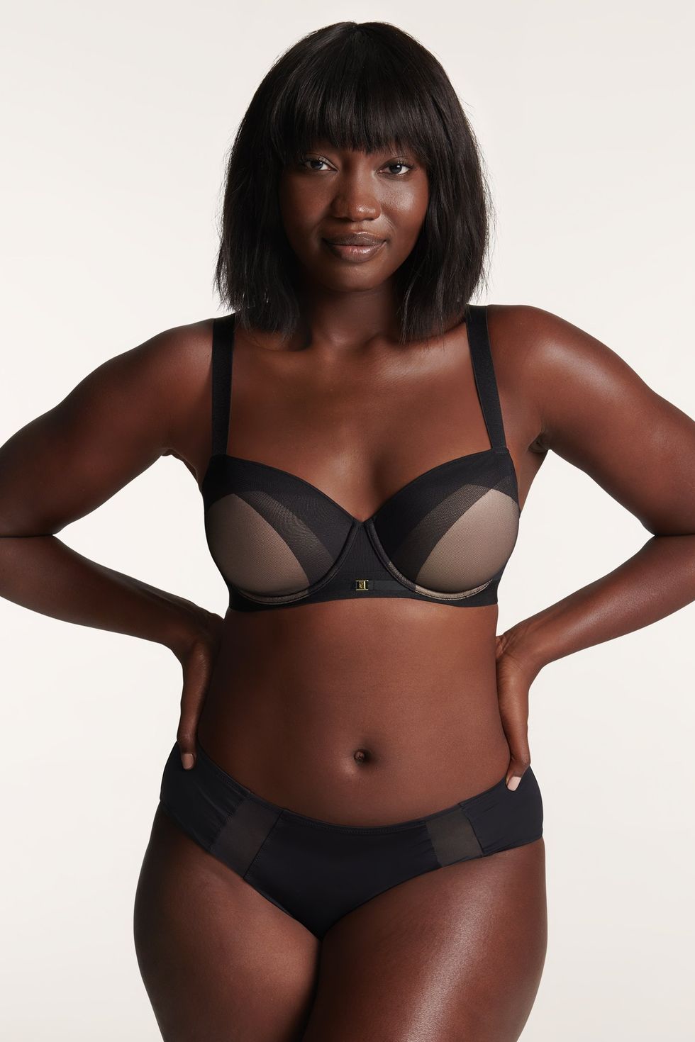 ThirdLove - Our newest bra isn't anything to mesh with! Hannah is looking  like she is about to make some power moves in our *new* Ombre Mesh Demi Bra  in Black. #NewRelease #