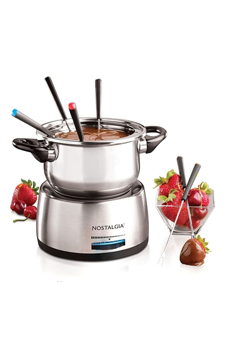 Nostalgia 6-Cup Stainless Steel Electric Fondue Pot 
