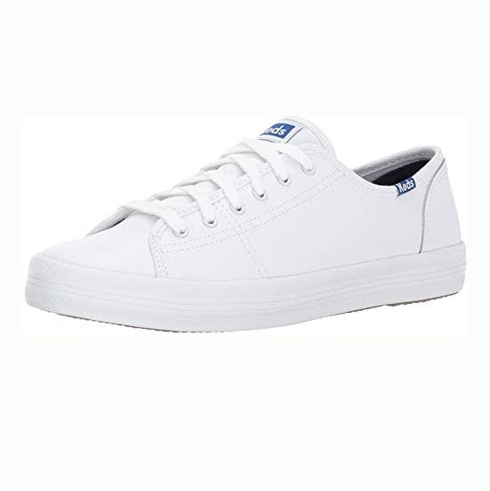 Kickstart Retro Court Leather Sneaker, White/Blue, UK 7
