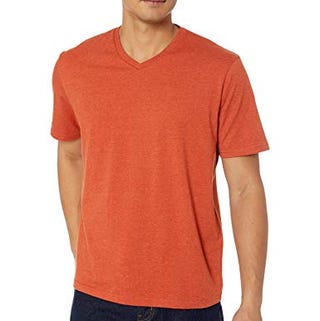 Amazon Essentials Men's 2-Pack Regular-Fit Short-Sleeve V-Neck T-Shirt, Orange Heather, X-Large Amazon Essentials Men's 2-Pack Regular-Fit Short-Sleeve V-Neck T-Shirt, Orange Heather, X-Large