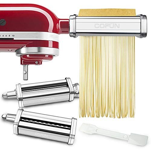 3 Piece Pasta Roller and Cutter Attachment Set for KitchenAid Mixers  Accessory