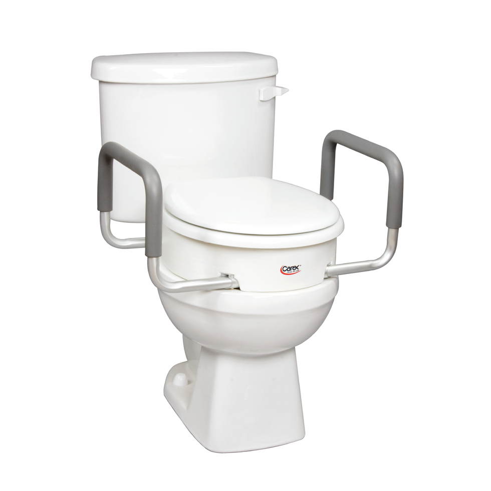 Carex Health Brands Raised Toilet Seat with Handles