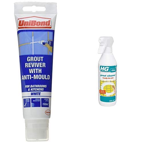 UniBond Grout Reviver Sponge Pack Including HG Grout Cleaner