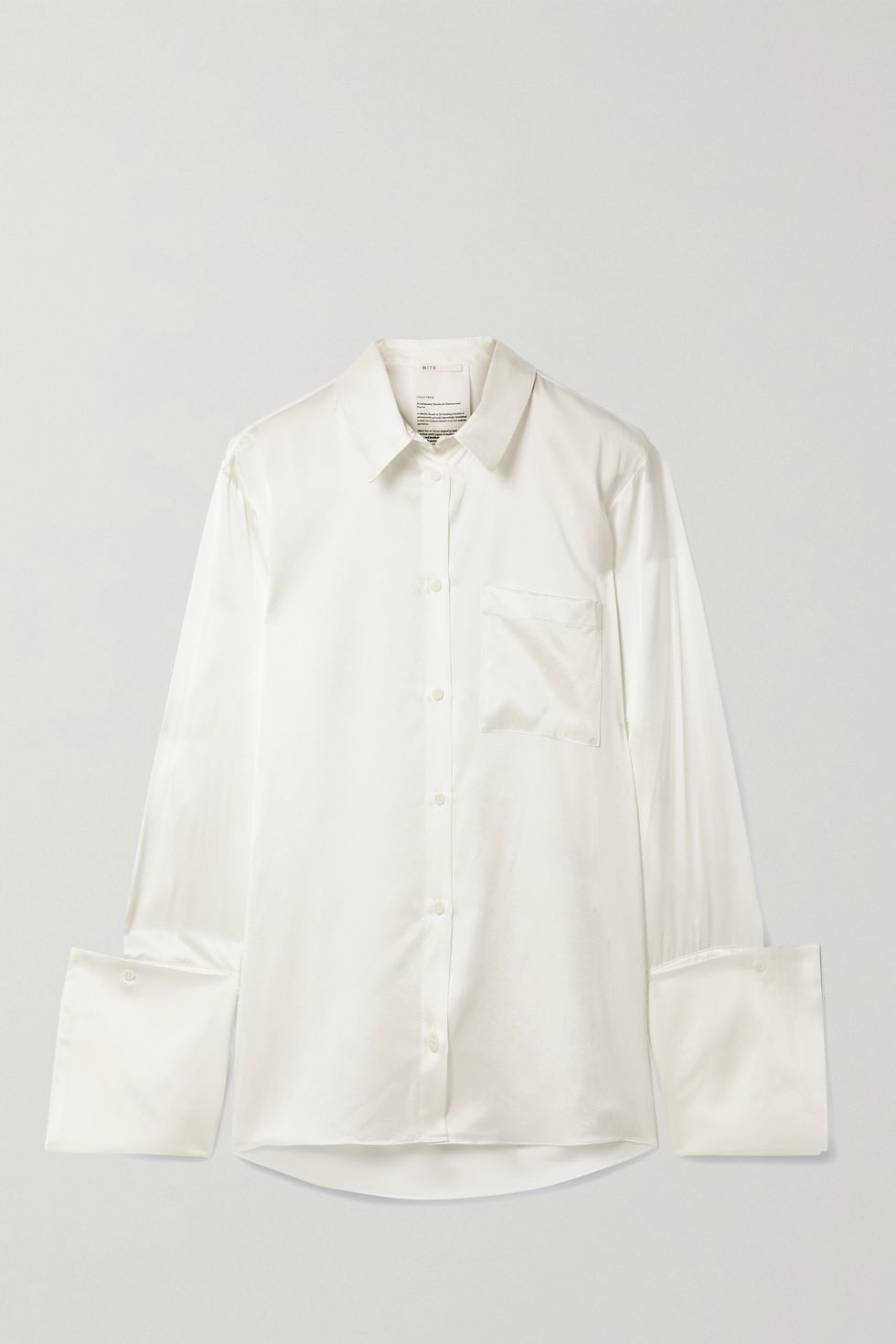 Organic silk-satin shirt