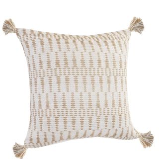 Geometric Tasseled Throw Pillow