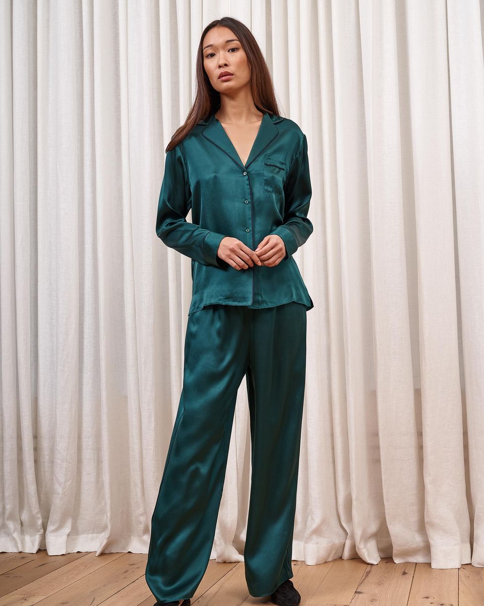 La Ligne Bonne Soirée Pajamas in Emerald