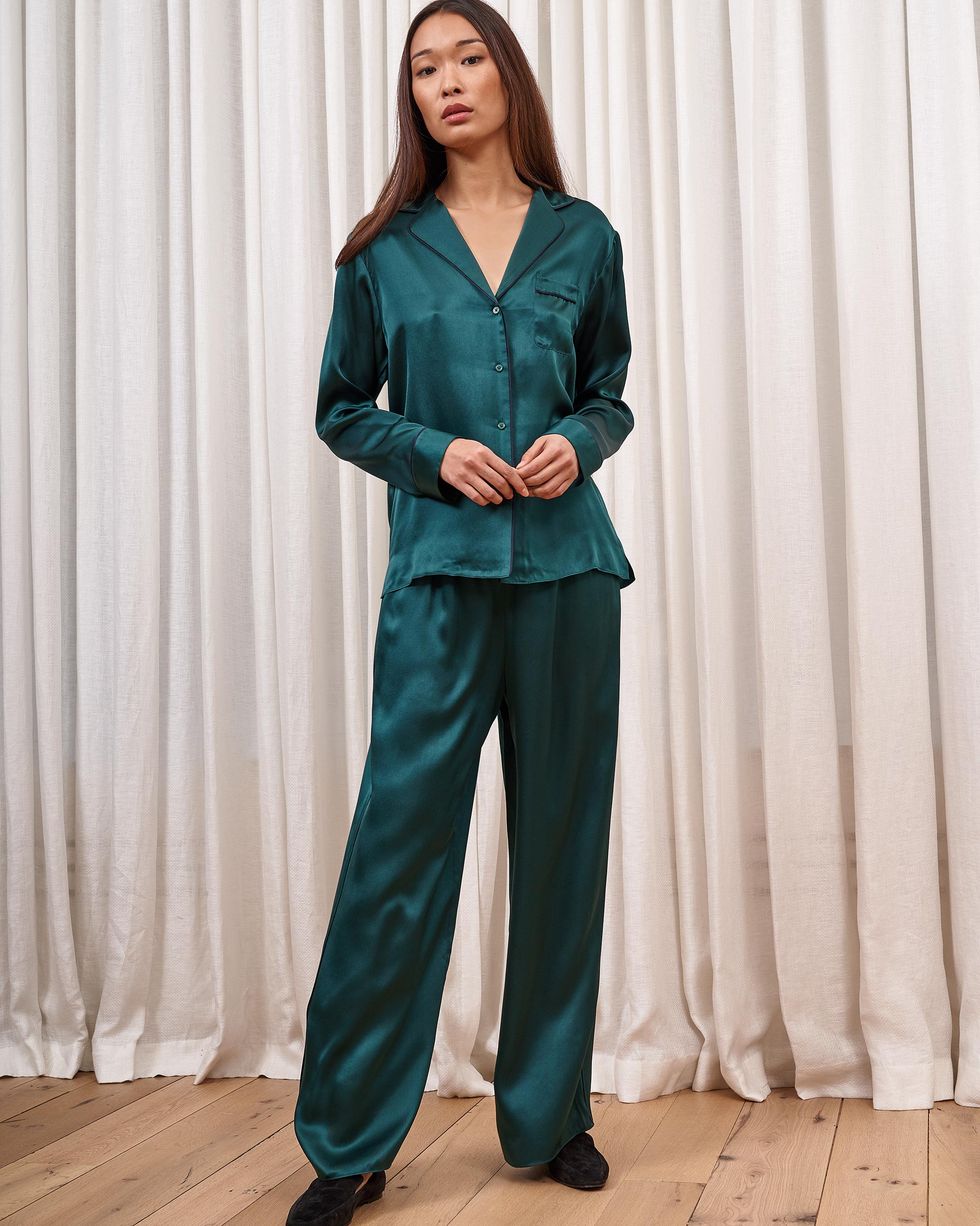 La Ligne Bonne Soirée Pajamas in Emerald