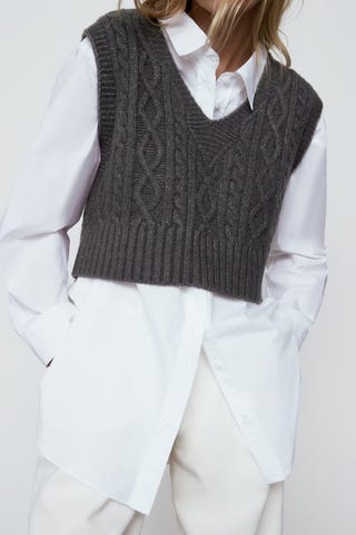 Cable Knit Vest