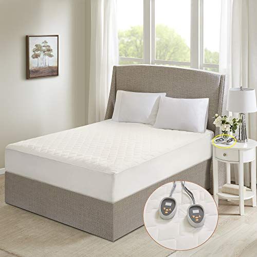 Electric Heated Mattress Pad with 5 Heating Levels and Overheat Protection-Gray | Costway