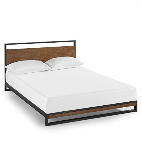 Zinus Suzanne 37-Inch Metal and Wood Platform Bed