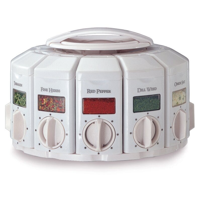 Auto-Measure Carousel Spice Jar & Rack Set