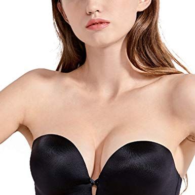 Plusexy Women's Push Up Strapless Bra Thick Padded Underwire Convertible  Multiway Bras Black 32A at  Women's Clothing store