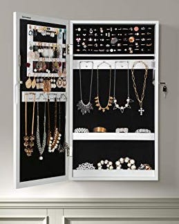 Lockable Jewelry Cabinet Armoire