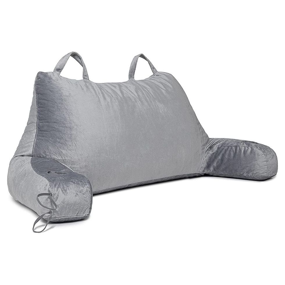 SUNSIDE Reading Pillow with Cat Design,Back Pillows for Sitting in Bed,Shredded