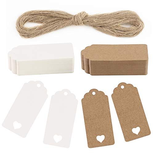 200pcs Gift Paper Tags & Strings 