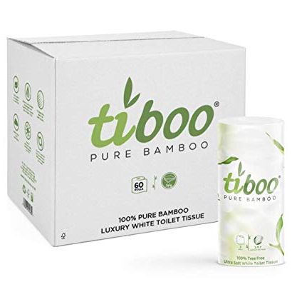 Tiboo 3Ply Bamboo Toilet Tissue 64 Rolls