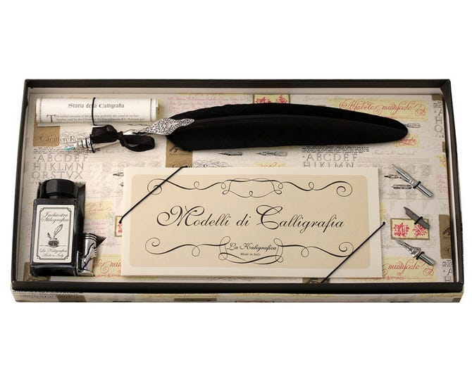  Ensemble de Calligraphie Plume - Noir 