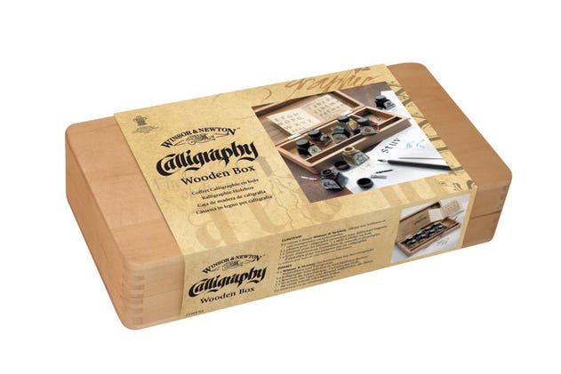 Winsor Newton Calligrafia Scatola Di Legno