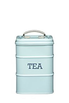 Vintage Blue Metal Tea Caddy, Amazon, £12.41