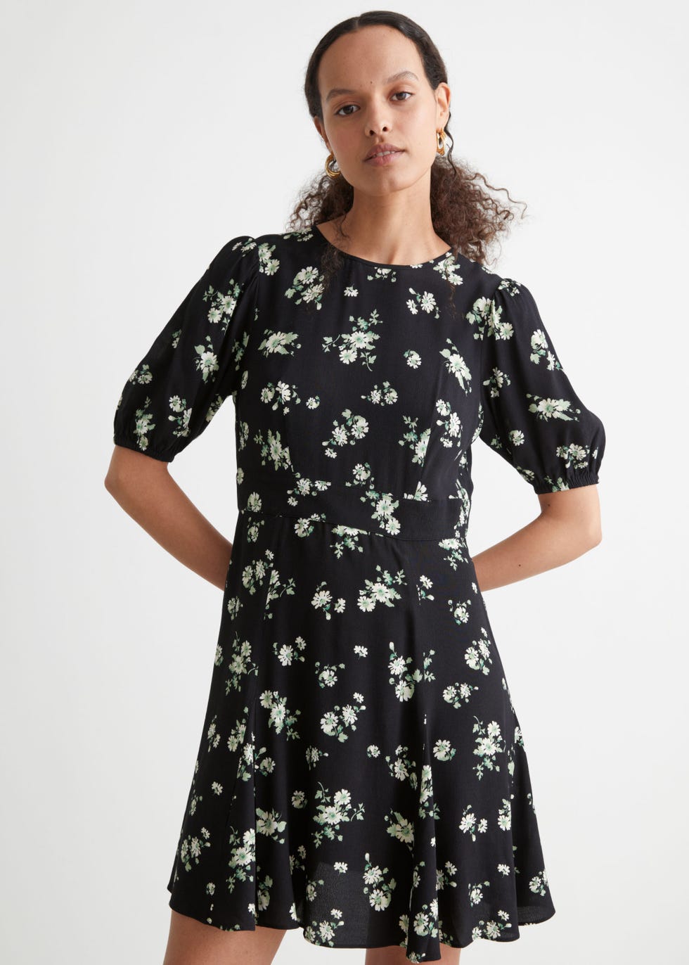 Puff Sleeve Mini Dress, & Other Stories, £33