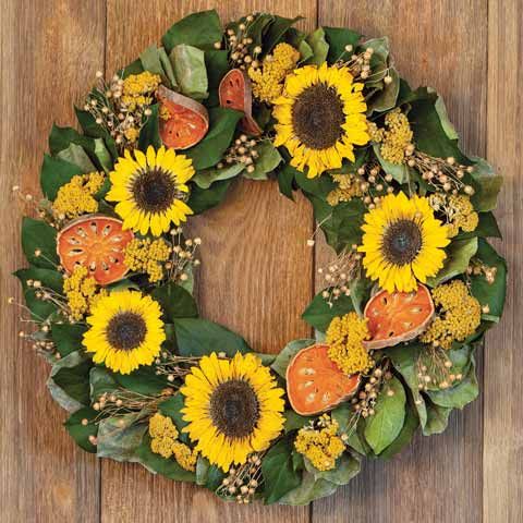 Preserved Sunflower Wreath