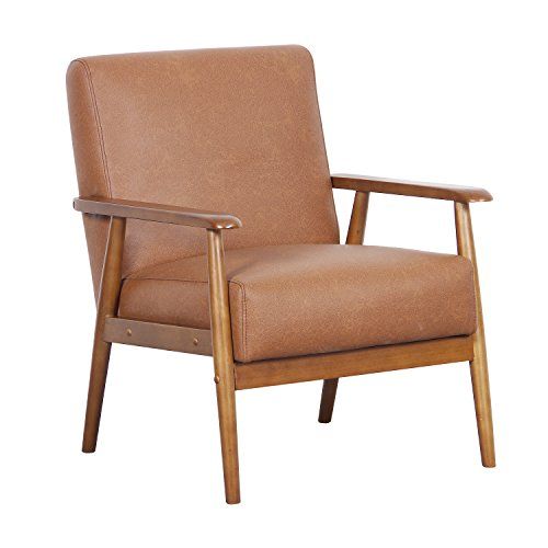 Pulaski Wood Frame Faux Leather Accent Chair