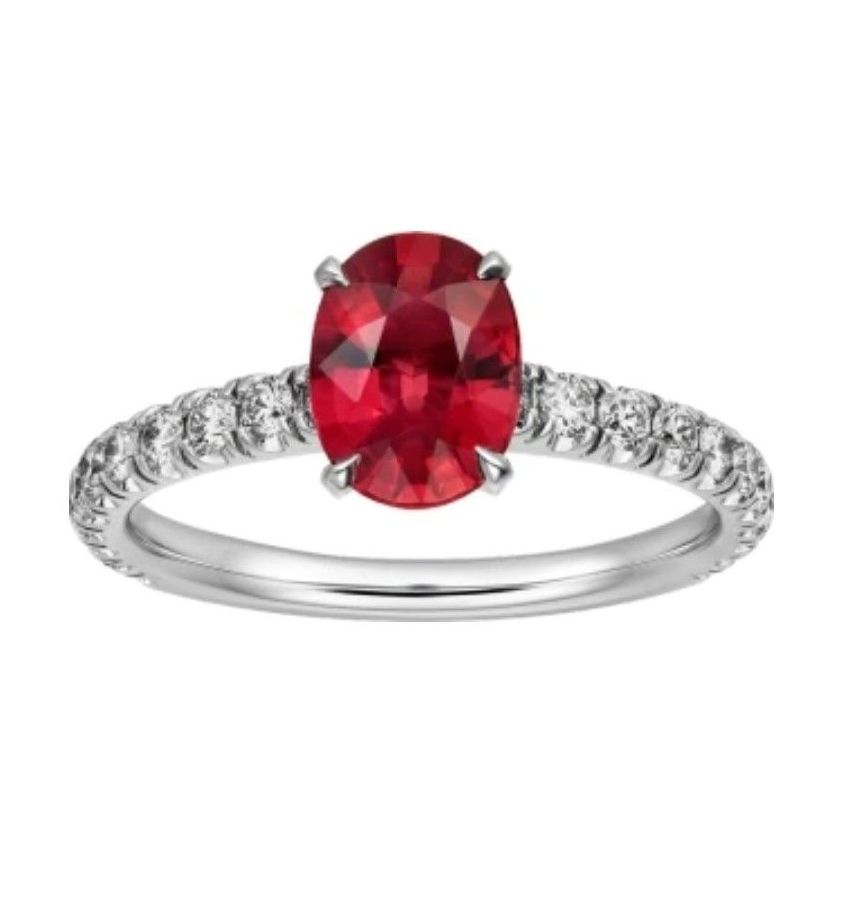 七月生日石：紅寶石戒指推薦#3：Cartier Solitaire 1895單鑽戒指