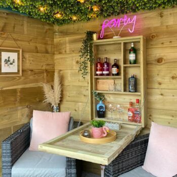 Wooden Foldaway Garden Bar