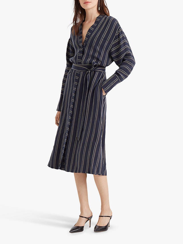 Club Monaco Sartorial Stripe Dress, Navy