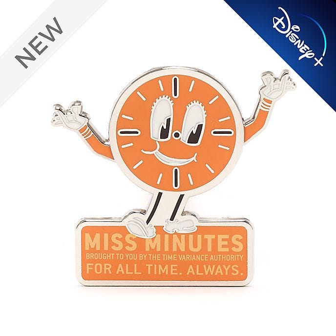 Miss Minutes pin badge