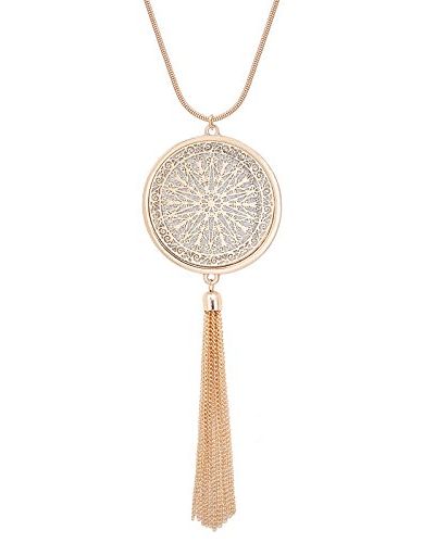 Gold Long Pendant Necklace
