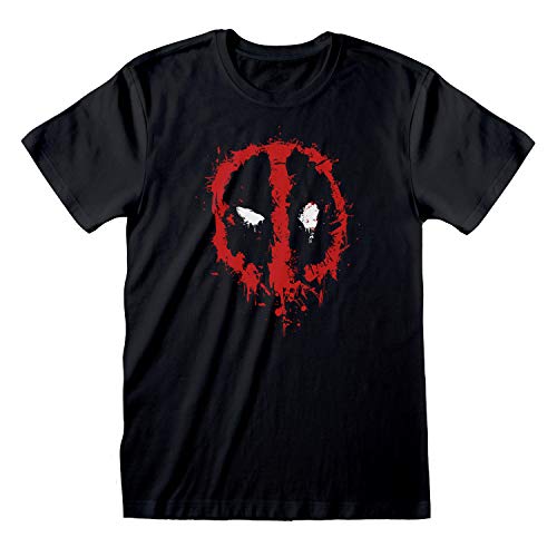 Marvel Deadpool 'splat face' logo T-shirt Marvel Deadpool 'splat face' logo T-shirt