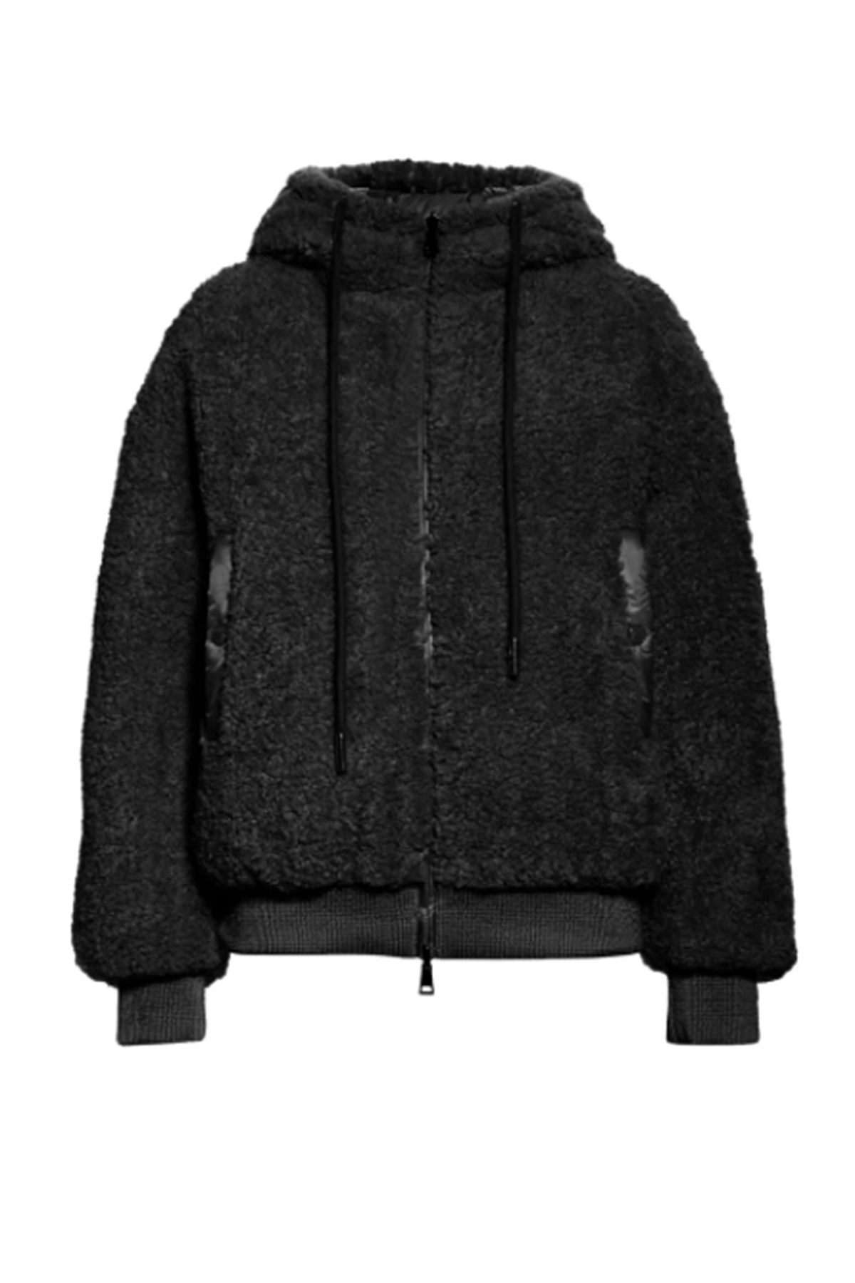 hooded teddy jacket