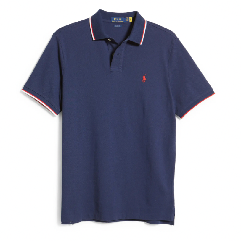 Solid Cotton Polo Shirt