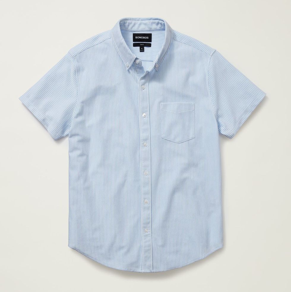 Knit Oxford Short Sleeve Shirt